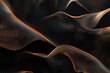 © AI_images_for_people - A luxury abstract background with delicate, copper lines weaving in and out of a soft matte black background, creating a sleek and modern aesthetic.