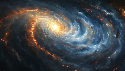 Wall Mural - Cosmic Chaos: Supermassive Suns Merging in a Cataclysmic Dance