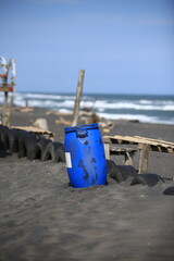 bucket and spade on beach