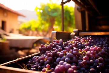 Wines are being produced naturally in a traditional lagar using freshly harvested grapes.