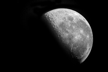 Wall Mural - the first quarter or half moon is the third phase in the cycle of phases