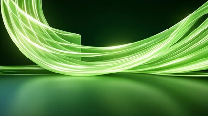 Poster - mesmerizing green light painting swirls with energy on a dark background, creating a vibrant and ele