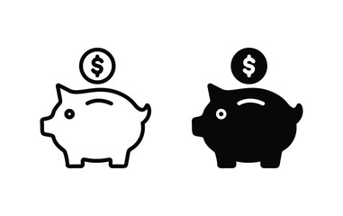 Poster - Piggy Bank icon, Piggy Bank sign vector