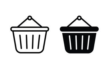 Poster - Shopping basket icon, Shopping basket sign 