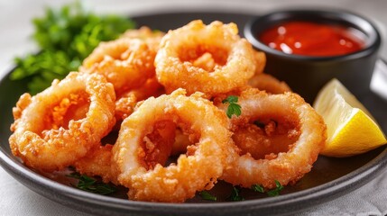 Crispy Fried Onion Rings with Dipping Sauce