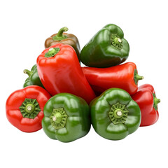 Wall Mural - red and yellow peppers isolated on transparent background png