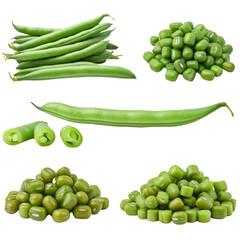 Wall Mural - fresh green peas  isolated on transparent background png