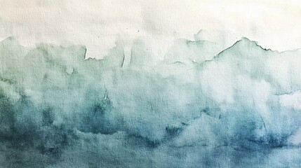 Abstract blue and white watercolor wash background.