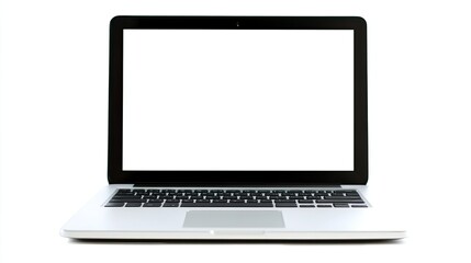 a minimalist laptop with a blank screen