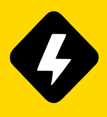 Poster - thunder lightning icon. illustration