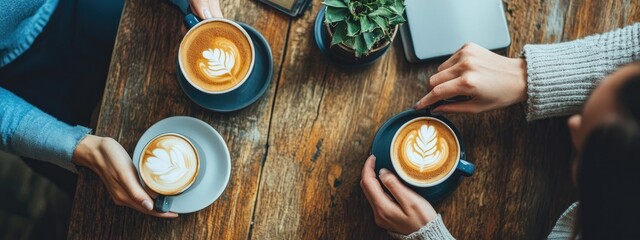 Young professionals collaborating on a business plan over coffee. copy space 