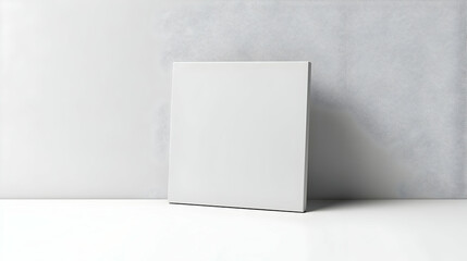Poster - Minimalist blank canvas on a clean surface, perfect for art projects and creative displays.