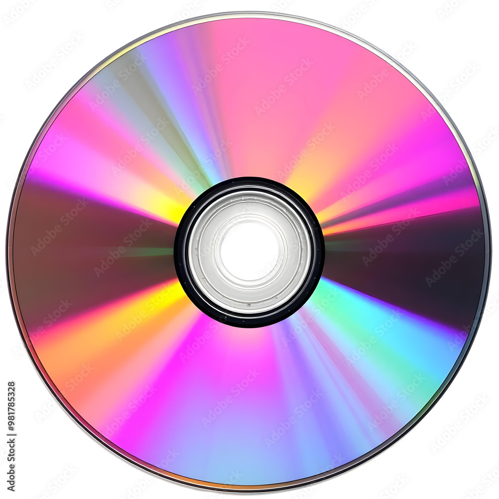 Ilustración de Stock Compact disc isolated on transparent background ...