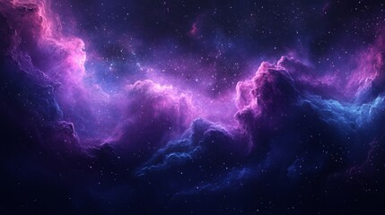 Wall Mural - cosmic nebula with stars and swirling gas clouds