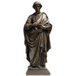 © vanilnilnilla - Magnificent Bronze Sculpture of a Renaissance Figure on a White Background