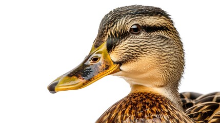 mallard duck isolated on white background