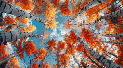 Wall Mural - Autumnal Forest Canopy