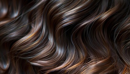 Sticker - Close-up of Wavy Brown Hair