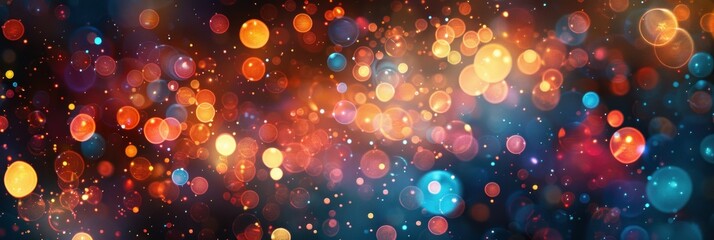 Wall Mural - Abstract Bokeh Background with Warm and Cool Colors