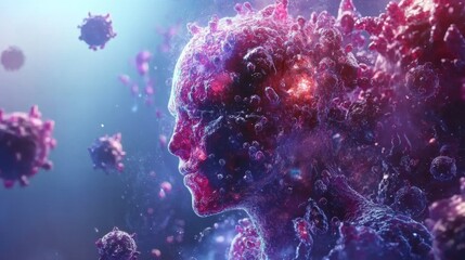 Poster - Abstract Representation of Human Form and Microorganisms