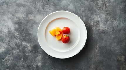 Wall Mural - Vibrant Fruit Medley on a Minimalist Plate