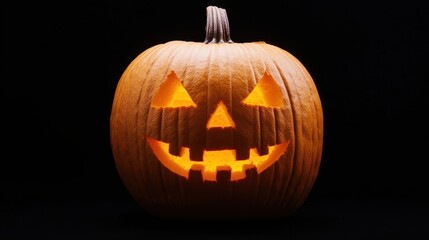 Lit Jack O Lantern Pumpkin Halloween Decoration