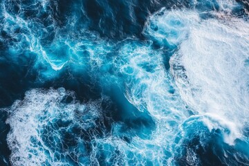 Wall Mural - aerial view of ocean waves
