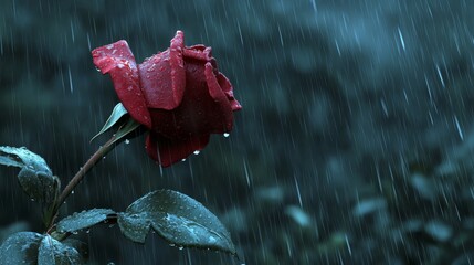 Red Rose in the Rain