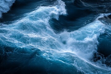 Wall Mural - ocean waves crashing against each other