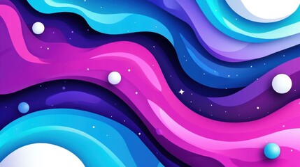 Wall Mural - Enjoy the vibrant mix of purple and blue tones in this abstract vector design, perfect for modern visuals.