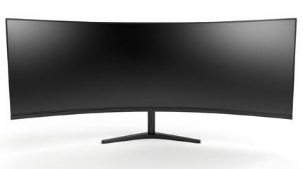 Poster - Sleek blank display monitor isolated on a pure white background, ideal for showcasing designs or presentations.