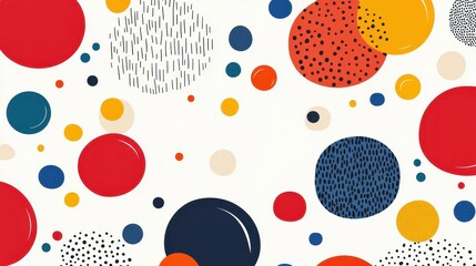 Poster - Explore a vibrant abstract background with a trendy polka dot pattern, perfect for modern design projects and creative expressions.