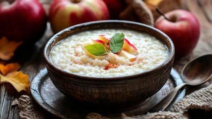 Wall Mural - Apple rice porridge