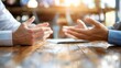 © LazysAI - Business Discussion Between Two Professionals at Table