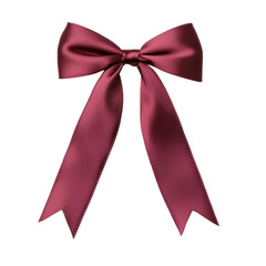 elegant burgundy bow with flowing ribbons, perfect for gift wrapping, decorations, or special occasi