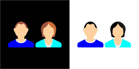 Poster - vector a icon set people