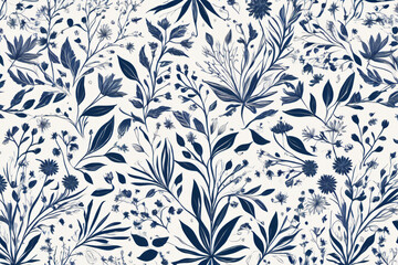  seamless floral pattern with flowers