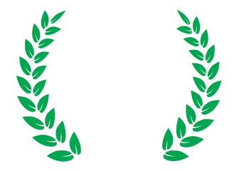 Wall Mural - laurel wreath, green circular laurel olive branches greek wreath vector illustration, a winner award
