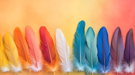 indian flag colors from feathers concept background for republic day