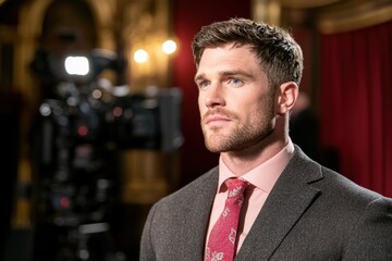 Canvas Print - man in suit and tie posing for camera