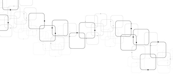 Poster - Vector white graphic background dots with connections technologies and sharing data as abstract concept.