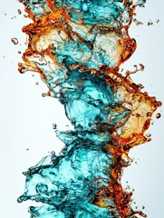 Wall Mural - Vibrant liquid splash with dynamic movement