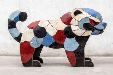 Wall Mural - Colorful abstract animal sculpture