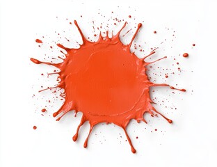 Canvas Print - Vibrant orange paint splash