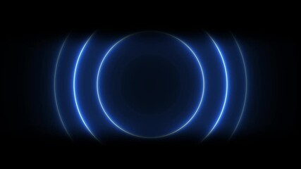 abstract neon radar animated blue, green and red background. searching process in futuristic interfa