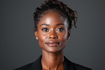 Poster - Confident and professional woman with curly hair