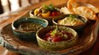 © AI Stock House - Platters and dipping sauce bowl details