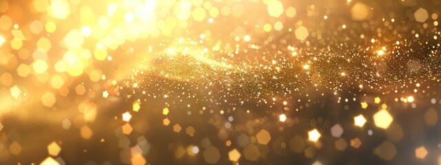 Wall Mural - Golden Glitter and Bokeh