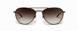 © lnwAI - Designer sunglasses with gradient lenses and thin metal frames in a stylish case