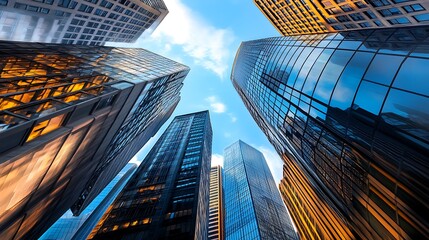 Canvas Print - Skyscrapers Reaching for the Sky